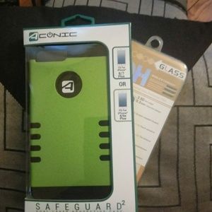 Iphone 6plus case and tempered glass